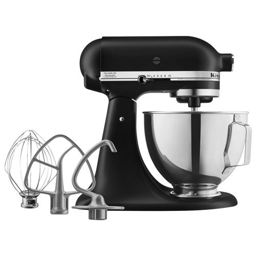 KitchenAid Deluxe Tilt-Head Stand Mixer - 4.5Qt - 300-Watt - Matte Black - Only at Best Buy - Image 2