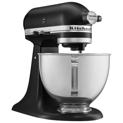 KitchenAid Deluxe Tilt-Head Stand Mixer - 4.5Qt - 300-Watt - Matte Black - Only at Best Buy - Image 3