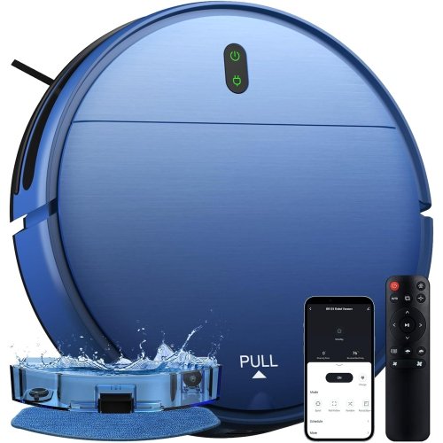 ZCWA Robot Vacuum and Mop, 2 in 1 Robot Vacuum Self-Charging Robot Vacuum Cleaner Compatible with WiFi/APP, Ideal for Hard Floor, Carpet and Pet Hair