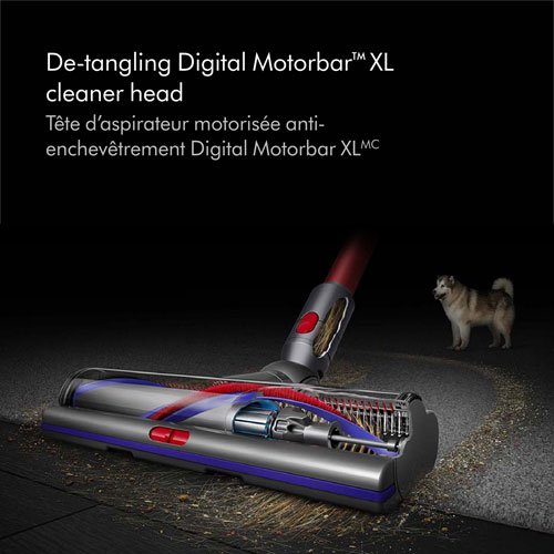 Dyson Outsize Total Clean Cordless Stick Vacuum with Extra Battery - Nickel/Red - Image 2